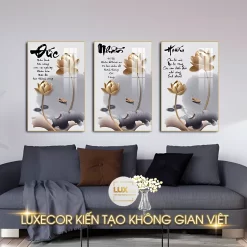Tranh tráng gương thư pháp chữ Đức Nhẫn Hiếu đại diện cho những đức tính quân tử trong cuộc sống