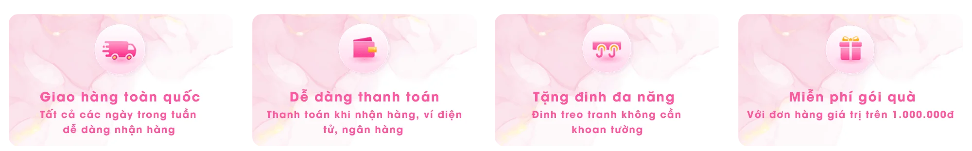 Tranh Treo Tường Luxecor chính sách bán hàng