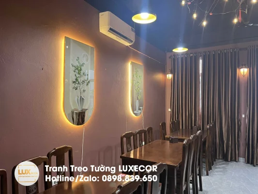 Tranh đèn led 3D khổ lớn hoa lá