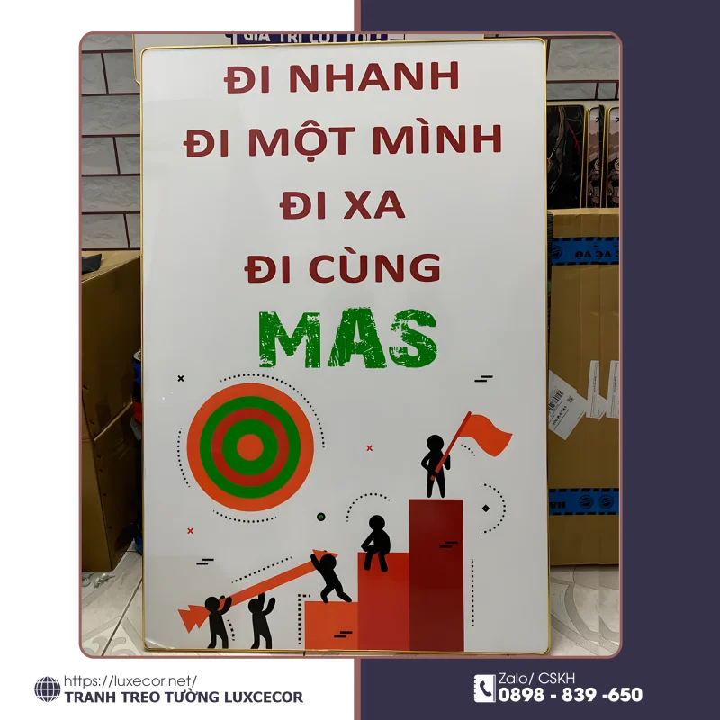 Tranh động lực slogan theo yêu cầu MAS