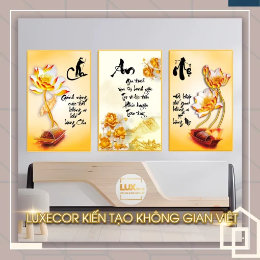 Tranh thư pháp cha mẹ ý nghĩa