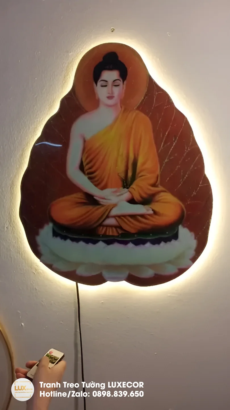 Tranh đèn led Phật Thích Ca Mâu Ni