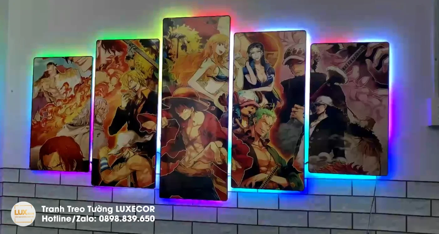 Tranh đèn led RGB mẫu One Piece
