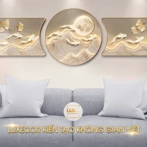 Tranh tráng gương treo phòng khách cửu ngư quần hội