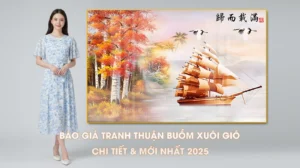 Ảnh bìa bài viết báo giá tranh Thuận Buồm Xuôi Gió chi tiết mới nhất 2025, mẫu tranh treo tường phong thủy mang lại may mắn và tài lộc