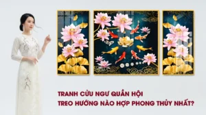 Tranh Cửu Ngư Quần Hội treo hướng nào hợp phong thủy nhất mang lại tài lộc