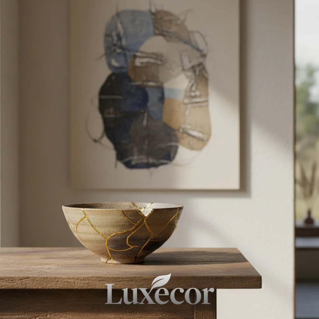 Bát gốm Kintsugi và tranh Wabi Sabi, vẻ đẹp không hoàn hảo