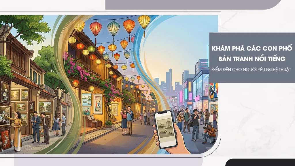 Trải nghiệm mua tranh trực tiếp tại các con phố nghệ thuật nổi tiếng Việt Nam
