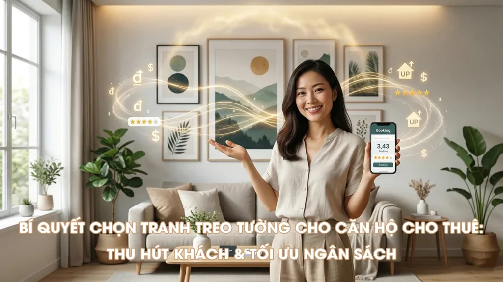 Chủ nhà vui vẻ áp dụng bí quyết chọn tranh treo tường homestay giúp thu hút khách thuê.