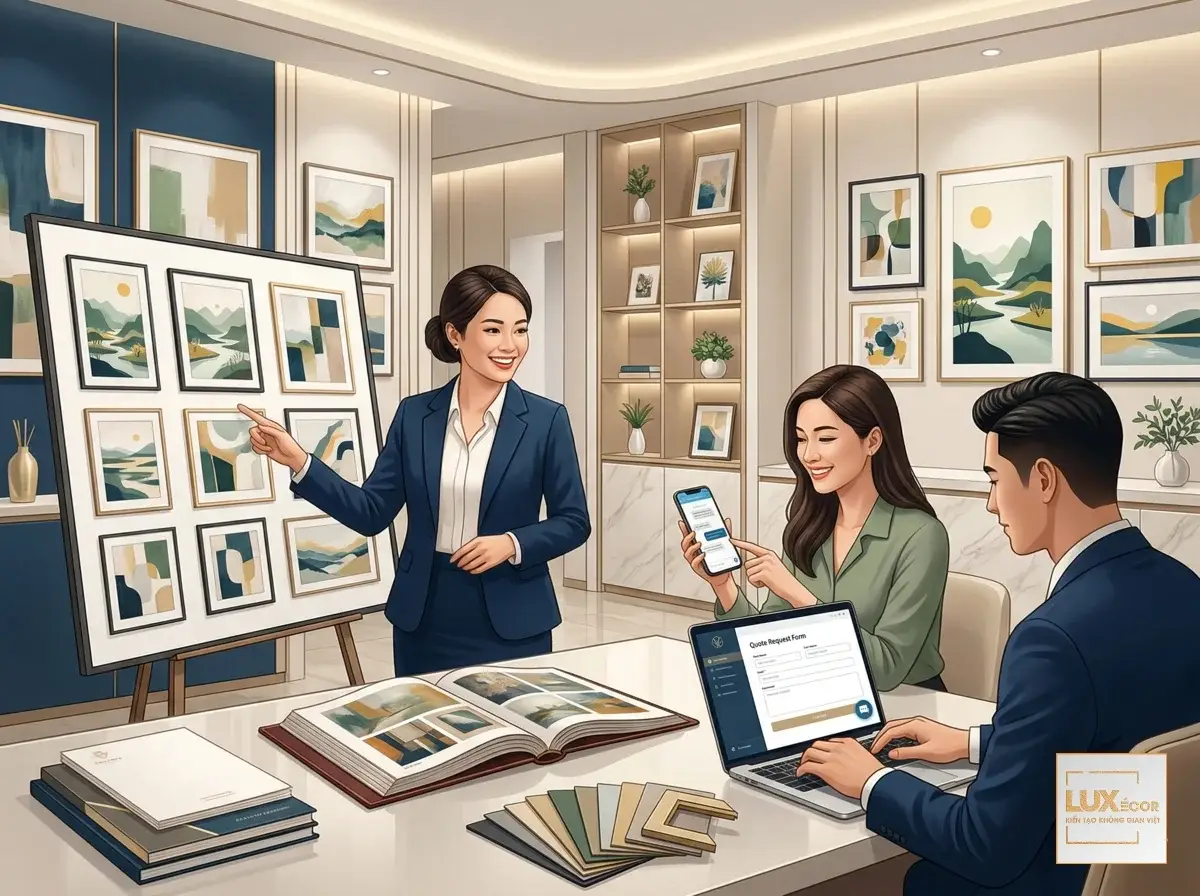 Nhận tư vấn và báo giá tranh quà tặng doanh nghiệp miễn phí