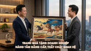 Tranh nghệ thuật cao cấp làm quà tặng doanh nghiệp giúp thắt chặt quan hệ đối tác.